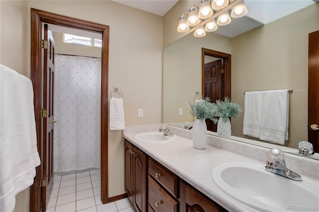 10032 Astoria Ct, Lone Tree, CO 80124 - full bath with double vanity and tile patterned flooring