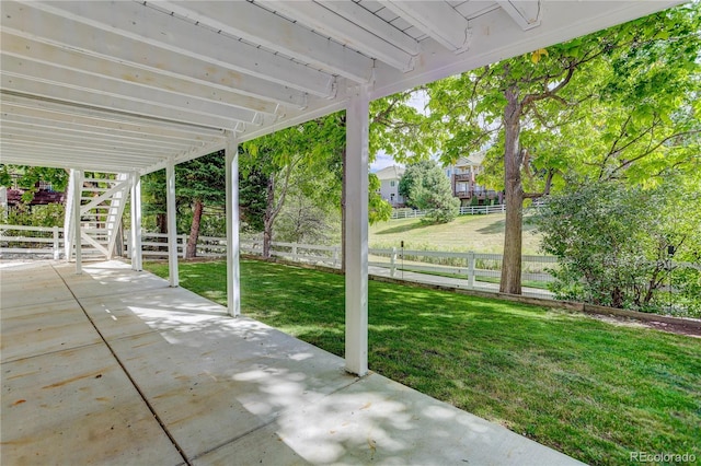 10032 Astoria Ct, Lone Tree, CO 80124 - fenced backyard with a patio area and stairs