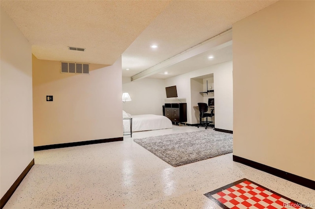 10059 Granite Hill Dr, Parker, CO 80134 - interior space featuring baseboards, recessed lighting, visible vents, and a textured ceiling