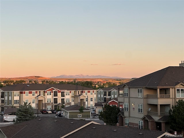 exterior space with a mountain view