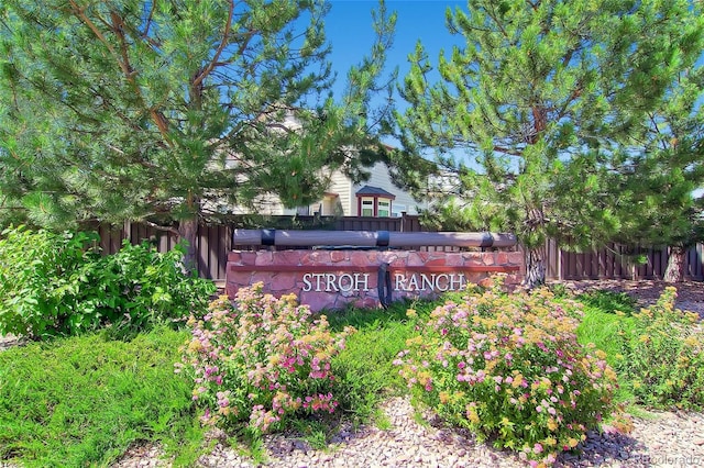 view of community sign