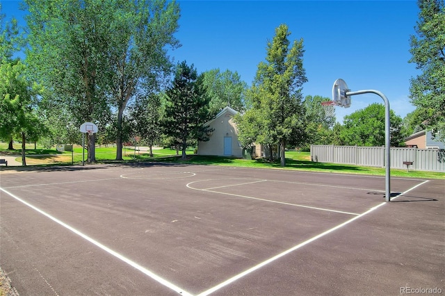 view of sport court