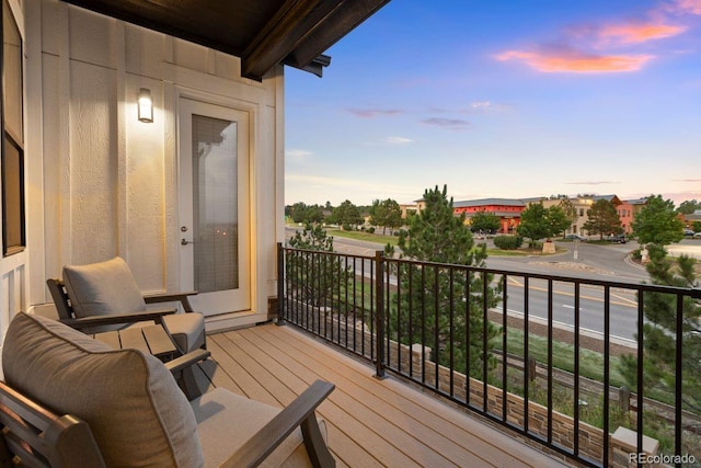 7022 Homeplace St, Castle Rock, CO 80108 - view of deck at dusk