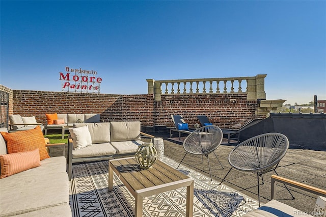 view of patio featuring outdoor lounge area