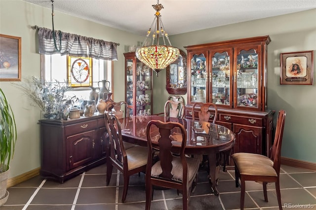 view of tiled dining room