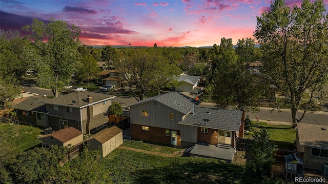 9345 W Iowa Pl, Lakewood, CO 80232 - aerial view at dusk of a residential view