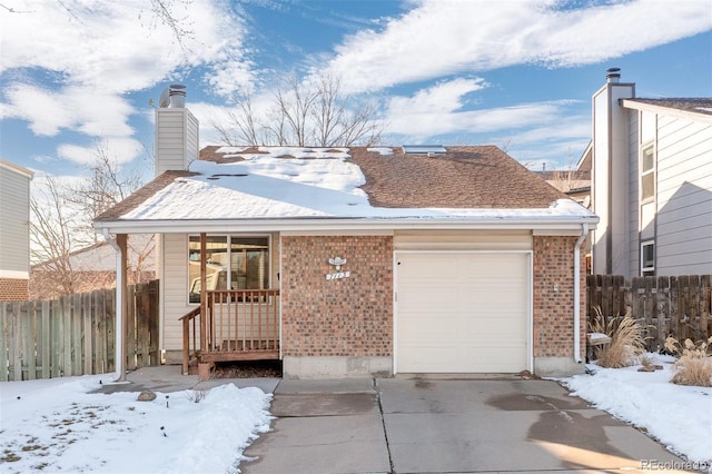 view of front of home featuring a garage