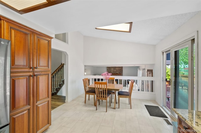 7226 S Eagles Nest Cir, Littleton, CO 80127 - dining area with stairs and baseboards