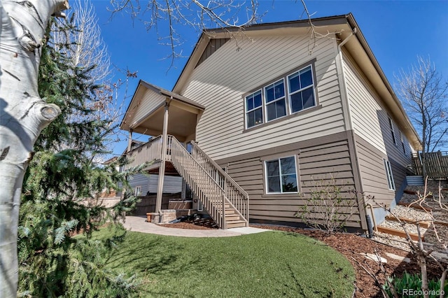 4032 Donnington Cir, Castle Rock, CO 80104 - back of property featuring stairs