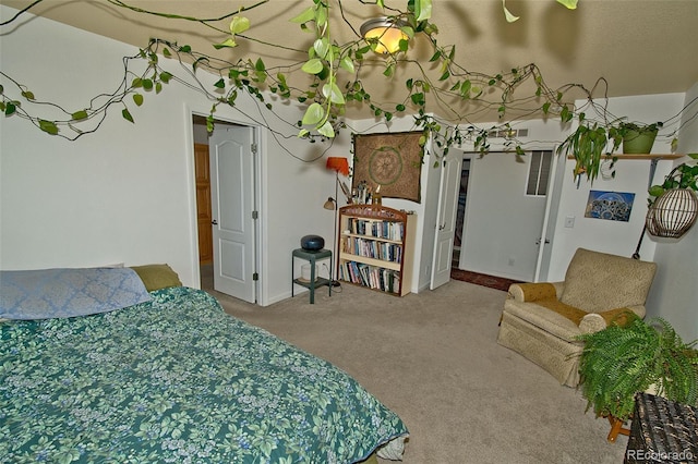 bedroom with carpet floors