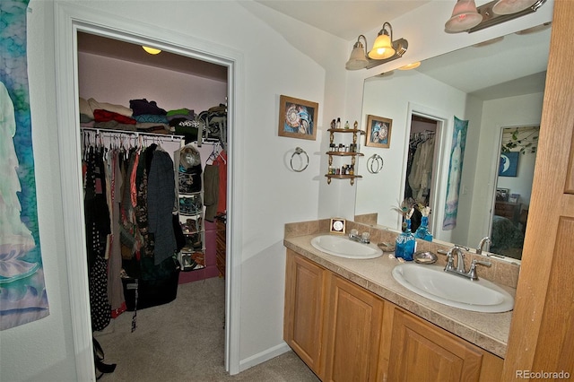 bathroom with vanity