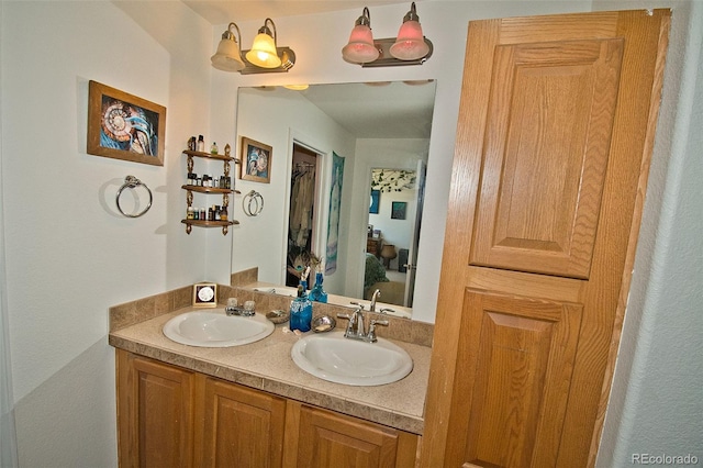 bathroom featuring vanity