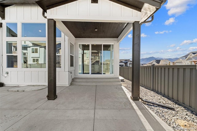 view of patio / terrace with fence