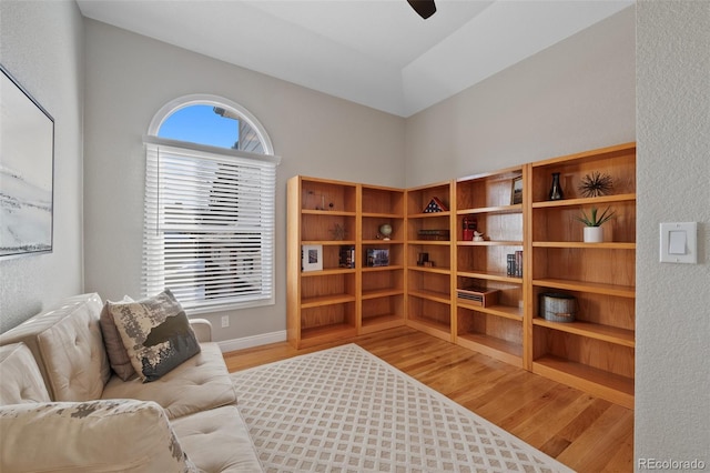 sitting room featuring hardwood / wood-style floors