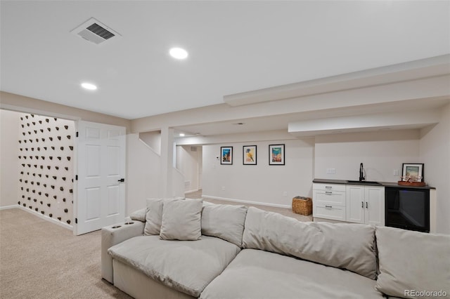 view of carpeted living room