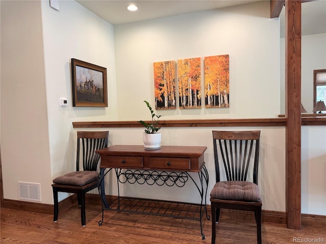 185 Wildrose Ct, Woodland Park, CO 80863 - sitting room featuring wood finished floors and recessed lighting