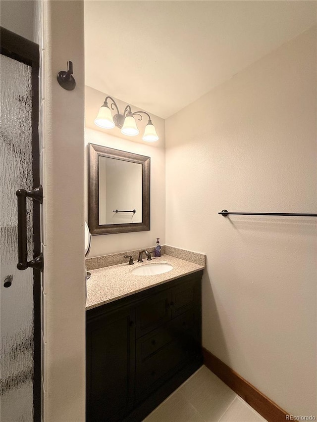 185 Wildrose Ct, Woodland Park, CO 80863 - bathroom featuring vanity and baseboards