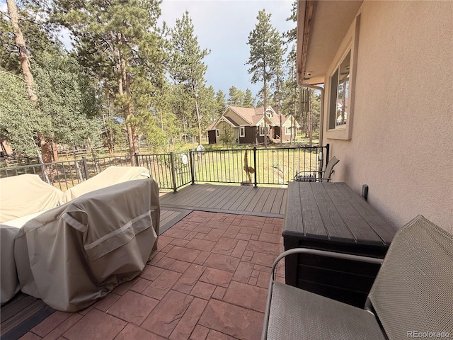 185 Wildrose Ct, Woodland Park, CO 80863 - view of patio / terrace featuring a deck and a grill