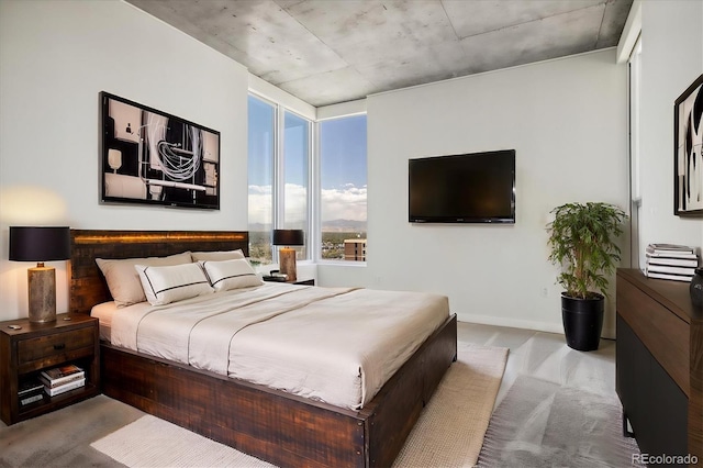 bedroom with baseboards