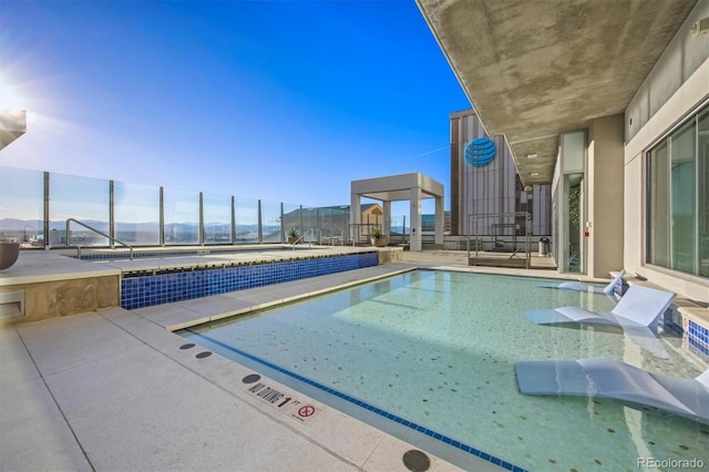 pool with fence