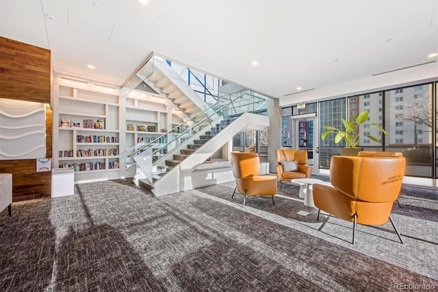 community lobby with stairs