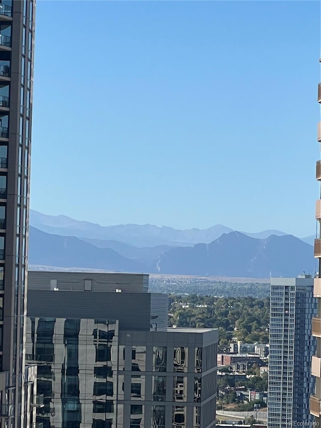 view of city with a mountain view