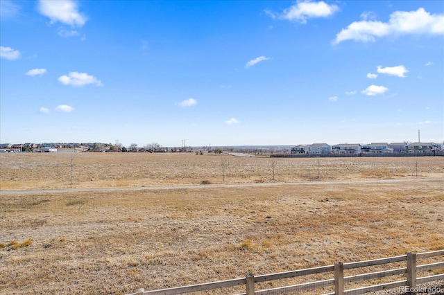 view of landscape featuring a rural view