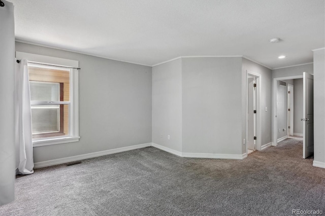 1580 N Franklin St, Denver, CO 80218 - unfurnished room with carpet floors, baseboards, crown molding, and a smoke detector