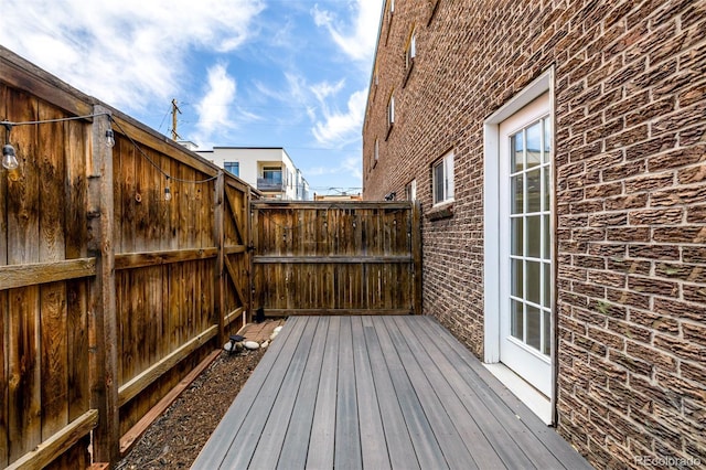 view of wooden deck
