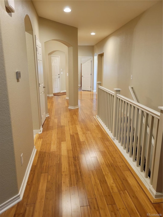 hallway featuring light hardwood / wood-style flooring