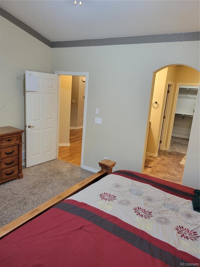 view of carpeted bedroom