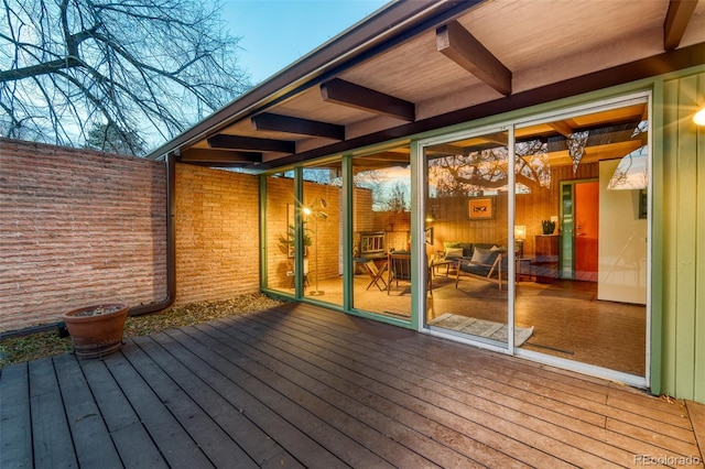 view of wooden deck