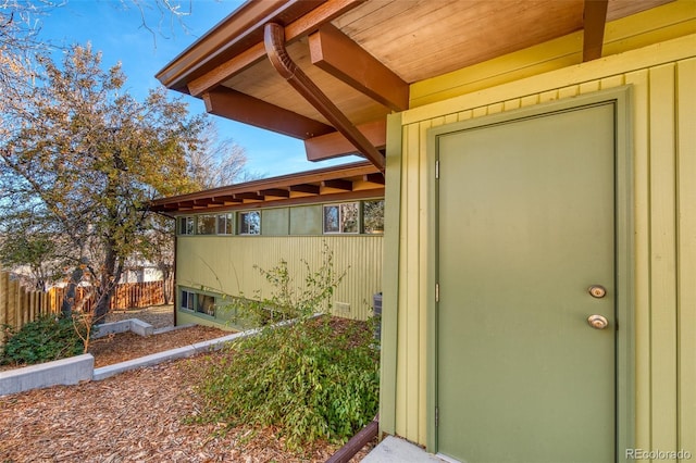 view of doorway to property