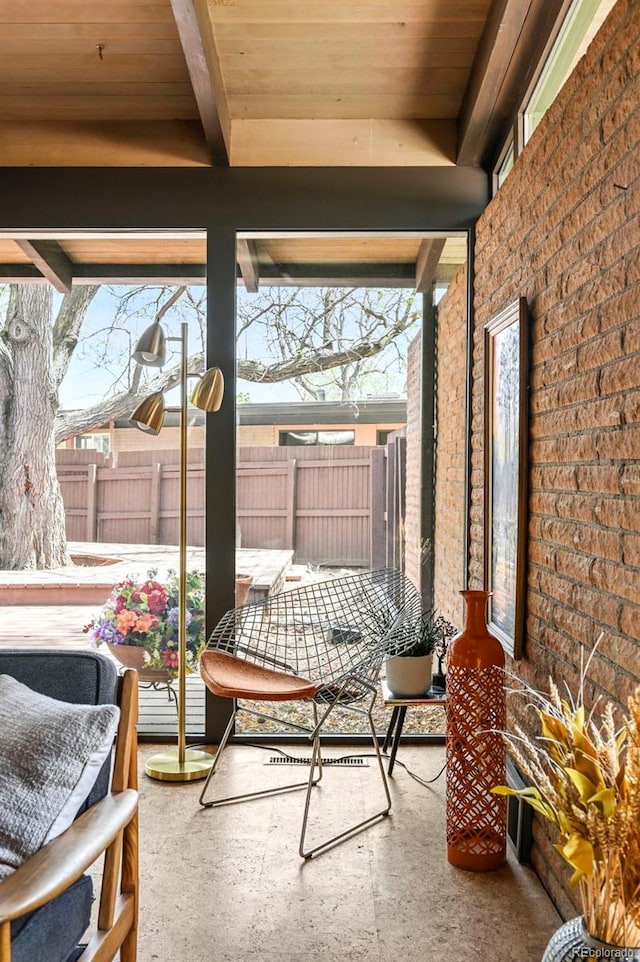 5450 Mohawk Rd, Littleton, CO 80123 - sunroom with beam ceiling