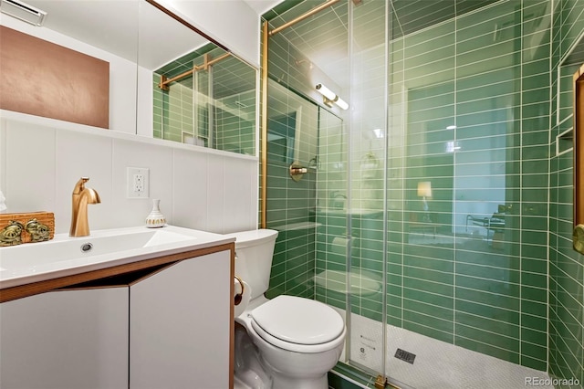 5450 Mohawk Rd, Littleton, CO 80123 - full bath with toilet, a stall shower, and vanity
