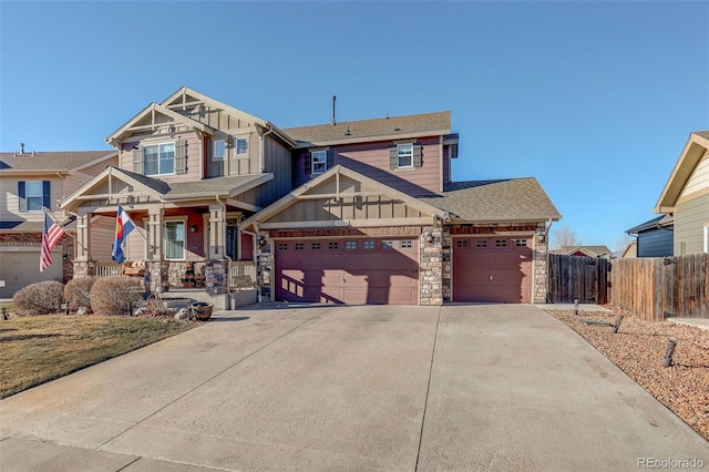 craftsman house with a porch