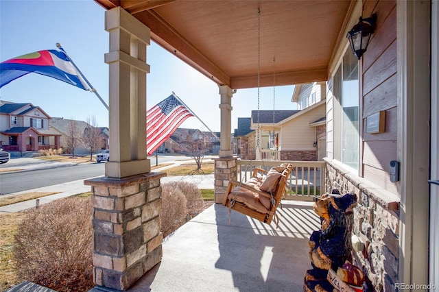 view of patio / terrace featuring covered porch