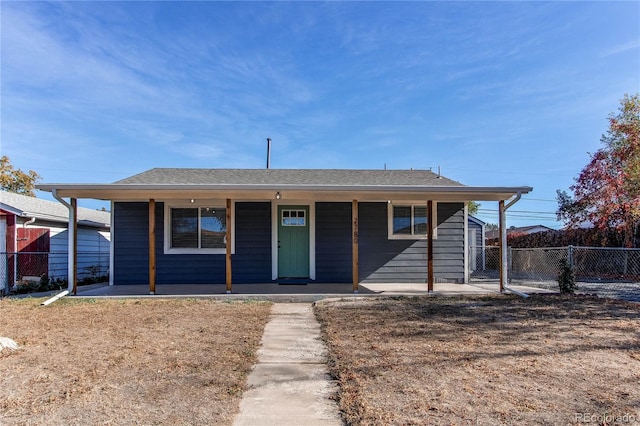 view of front of home