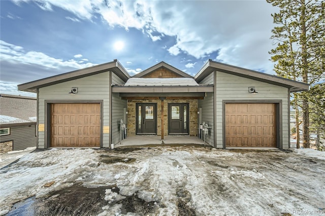 view of front of property with an attached garage