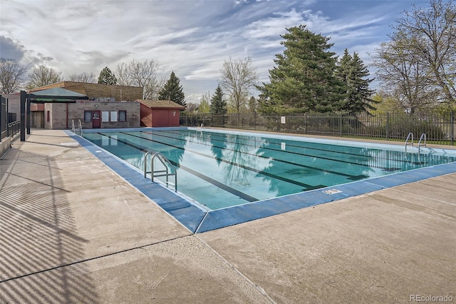 pool featuring fence