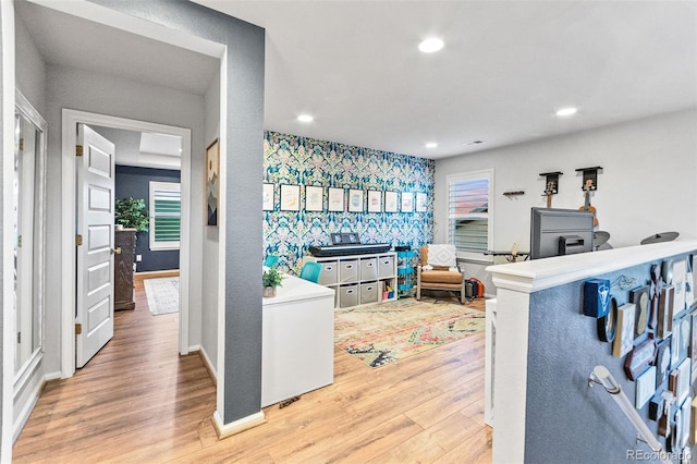 17335 W 94th Ave, Arvada, CO 80007 - kitchen with light wood-style floors, recessed lighting, and baseboards