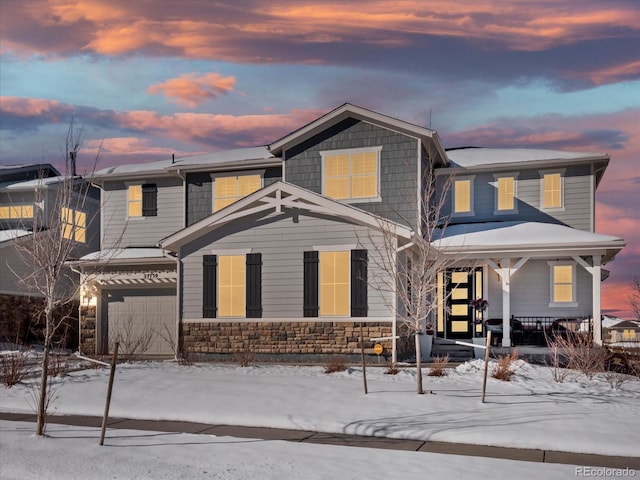 view of front of home featuring a garage