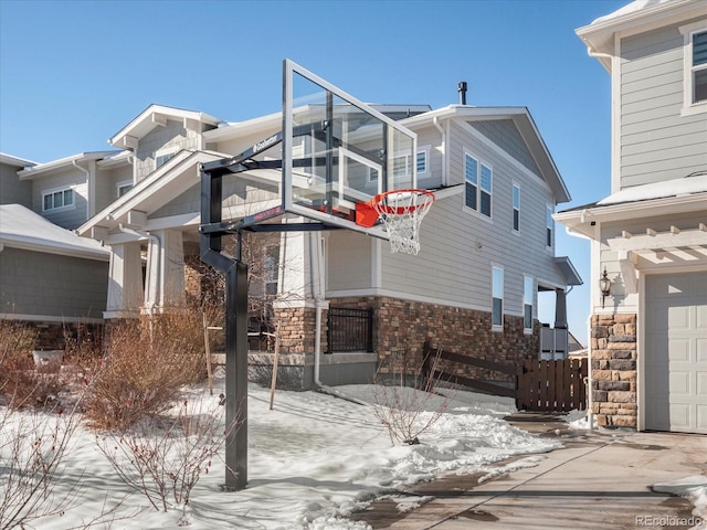 view of basketball court