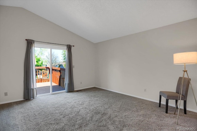 12089 W Burgundy Ave, Littleton, CO 80127 - unfurnished room featuring lofted ceiling and carpet floors