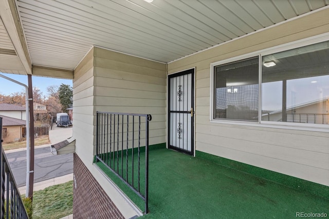 exterior space featuring covered porch