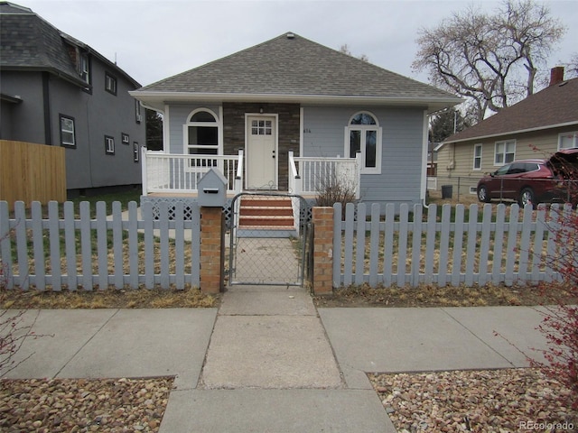 bungalow-style house with covered porch