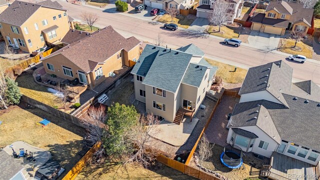 aerial view featuring a residential view