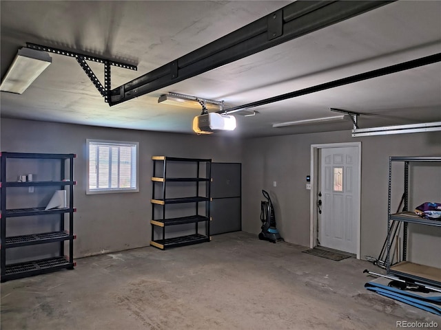 garage featuring a garage door opener