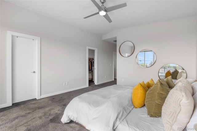 5101 Quitman St, Denver, CO 80212 - carpeted bedroom with a spacious closet, baseboards, and a ceiling fan