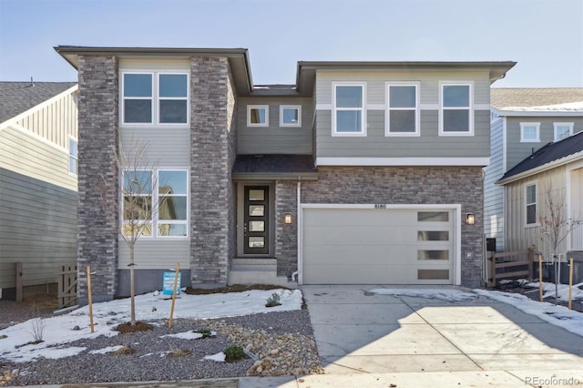 view of front of house featuring a garage